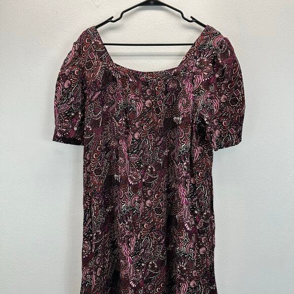 Anthropologie Maeve Lisabetta Maxi Dress Purple Boho Large - Picture 4 of 11